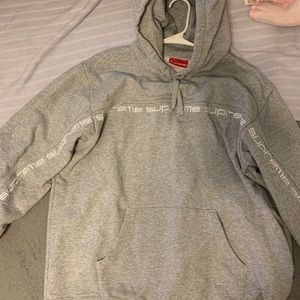 Gray Supreme Hoodie
